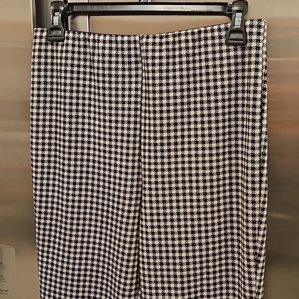 💕SANCTUARY💕 Straight Leg Pants ~ Black & White Hounstooth Print Small S NWOT - Picture 3 of 6